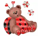 Lady bug bear with Perry name