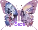 sara's pink unicorn butterfly 