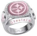 pittsburgh steelers pink diamond ring laura