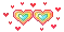 colorful mini hearts