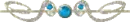 silver and blue divider