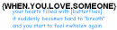 When you love someone