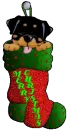 CHRISTMAS SOCK WITH PUPPY