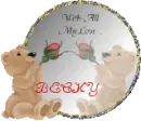 BEAR WITH ROSE IN MIRROR