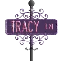 street sign purple tracy ln