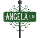 street sign green angela ln