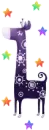 GIRAFFE WITH STARS