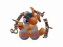 Bear hugging bunny with Maggie name
