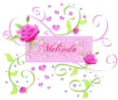 Name with flowers Melinda