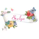Flower name banner, evelyn
