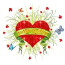 Big red heart with name Maggie