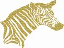 zebra in gold