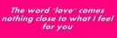 the word "love"