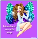 doll with butterfly wings