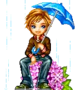 boy in rain