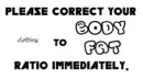 Clothing to Body Fat Ratio