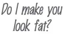 Do I Make You Look Fat?