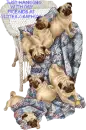 PUG DOGS ON CHAIR