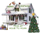SANTA ON TOP OF HOUSE