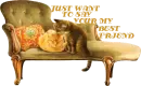 CATS ON CHAISE LOUNGE