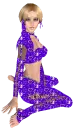 woman in purple