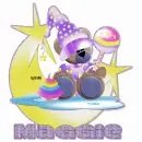 Bear on moon with Maggie name
