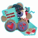 Bear with letter and Maggie name