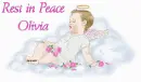 Baby angel on cloud with Olivia name