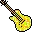 Glittery Mini Yellow Guitar