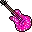 pink mini glittery guitar