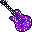 Glittery Mini Purple Guitar