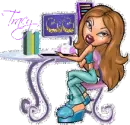 tracy's brat at computer