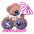 Diva bear with Selina name