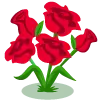 red flowers