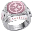 pittsburgh steelers pink diamond ring pam