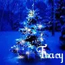 tracy's blue christmas tree
