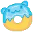 Blue bear donut