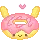 Pink bunny donut