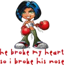 girl with boxing gloves