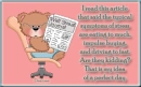 Bear with newspaper