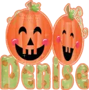 Denise laughing pumpkins