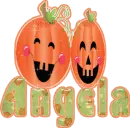Angela laughing pumpkins
