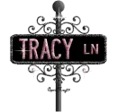 black pink street sign tracy LN