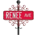 crimson red street sign renee AVE