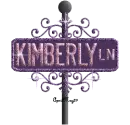 purple pink street sign kimberly LN