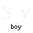 silly boy in rainbow