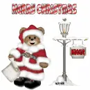 Xmas bear with pole and Maggie name