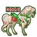 Xmas horse with Maggie name