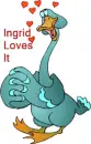 Bird-Ingrid loves it