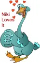 Bird-Niki loves it